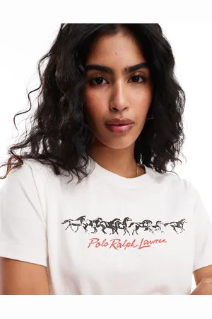 Ralph Lauren T-shirt med retro-hestelogo på brystet