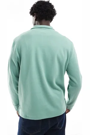 Ralph Lauren Sweatshirt med logoikon og halv lynlås i dobbeltstrikket jacquard