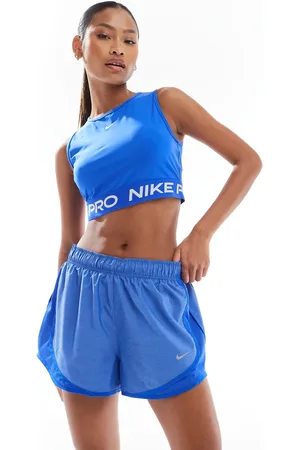 Nike Tempo Dri-FIT - 3-tommers blå shorts med mellemhøj talje