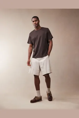 ASOS Elegante bermudashorts i hørblanding-Neutral