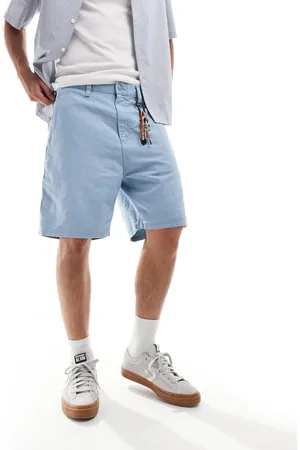 Carhartt Walter - Lyseblå shorts med dobbeltknæ