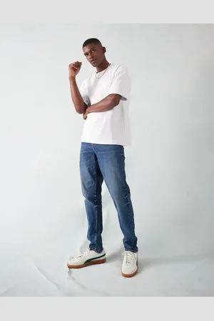 ASOS Jeans i tapered fit i mørk vask med stretch-Blå