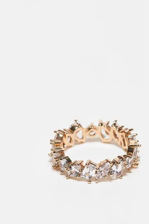 ASOS Guldfarvet ring med imiterede krystaller