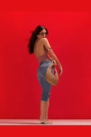 ASOS Capri-jeans i mellemvask
