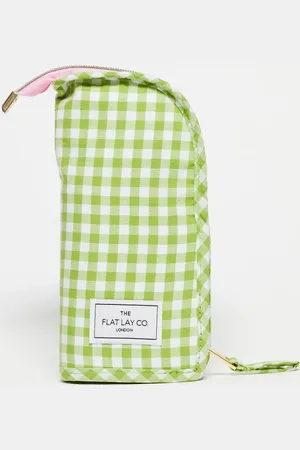 Flat Lay Company The Flat Lay Co. X ASOS - Stående makeupbørsteholder i grøn gingham - Kun hos ASOS