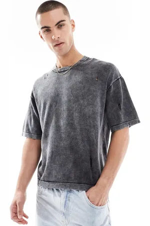 Bershka Og forvasket T-shirt i strik
