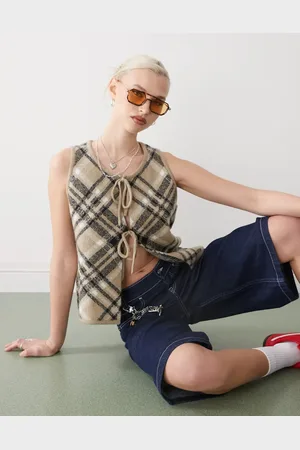 COLLUSION Ternet vest i fluffy strik