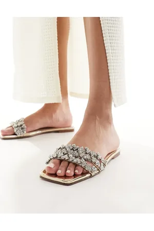 Simmi London Simmi London - Capri - Flade sandaler med udsmykning i guldfarve