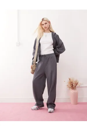COLLUSION Joggingbukser i ekstremt oversized pasform med vaffeltekstur - Del af sæt