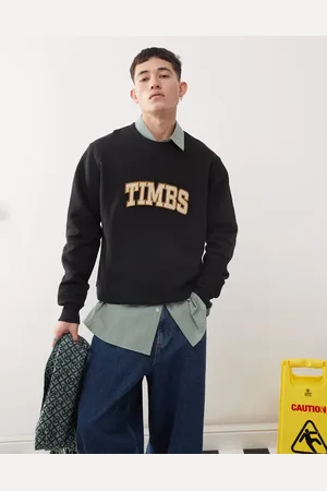 Timberland Sweatshirt med logoskrift over brystet i boucle