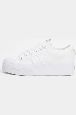 adidas Nizza - Hvide flatform-sneakers