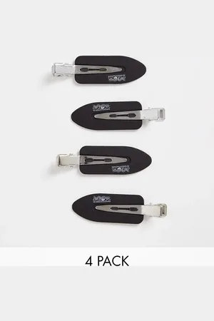 Easilocks Pakke med 4 glatte stylingklemmer - Sort