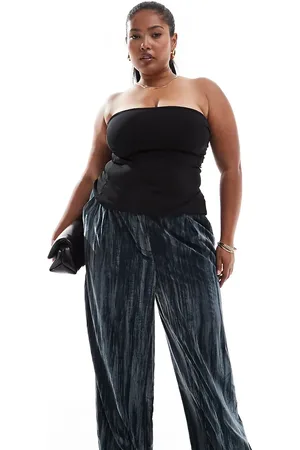 ASOS ASOS DESIGN Curve - skræddersyede bukser i velour-krølstof