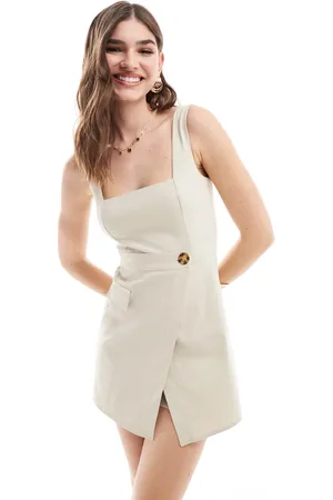 ASOS Playsuit med utility-skort-Neutral