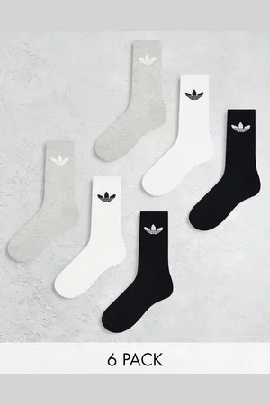 adidas Pakke med 6 par sokker med trekløverlogo i /grå/hvid