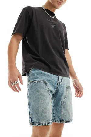 Guess Tømrershorts i mellemvasket denim