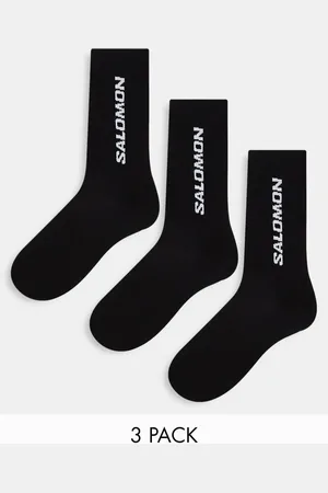 Salomon Pakke med 3 par sorte unisex sokker