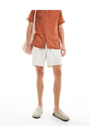 Hollister Shorts med løbesnor og gyldenbrune striber