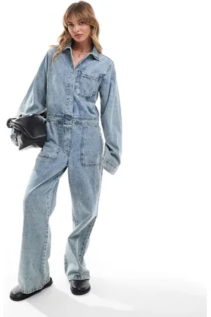 ASOS Forvasket blå denimkedeldragt fra