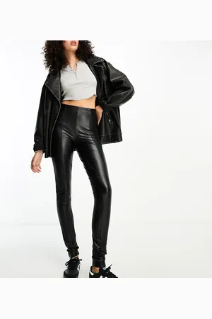 ONLY Sorte leggings i imiteret læder