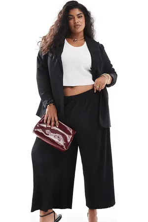 ASOS ASOS DESIGN Curve - Plisserede culotte-bukser med vide ben i