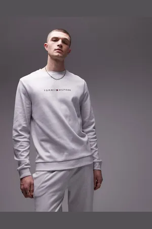 Tommy Hilfiger Lounge - Lysegrå sweatshirt med logo