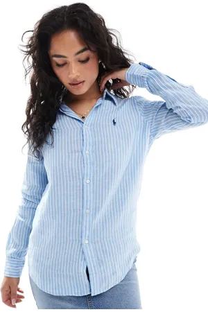 Ralph Lauren Blå skjorte med logo