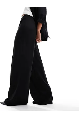 ASOS Sorte pull on-bukser med vidde