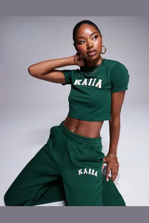 Kaiia Baby-t-shirt med logo i imiteret lammeskind - Del af sæt