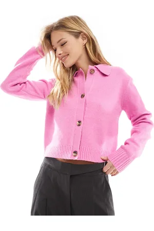 Threadbare Cardigan med krave i strik
