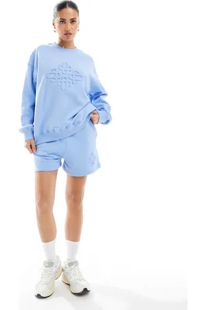 The Couture Club Lyseblå shorts med tryk - Del af sæt