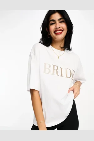 Six Stories T-shirt med "bride"-tekst