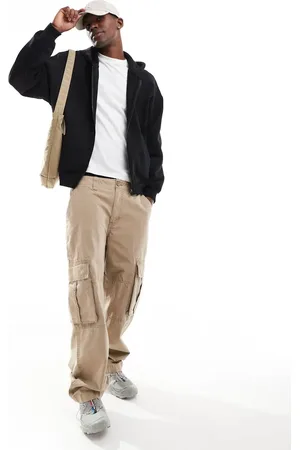 Only & Sons Oversized hættetrøje med lynlås-Neutral