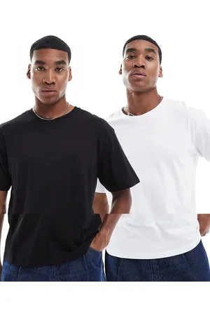 JJ Pakke med 2 oversized T-shirts i sort/hvid