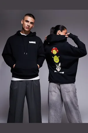 ASOS Shrek - Unisex - oversized hættetrøje med print