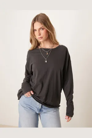 Free People Nina - Vasket T-shirt med lange ærmer