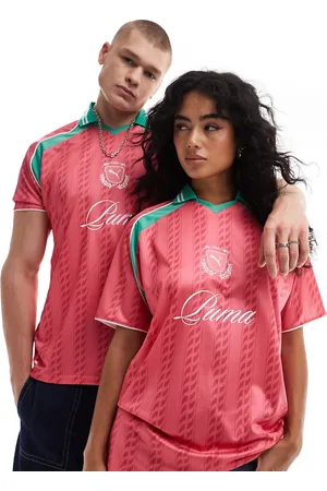 PUMA Archive Print - Pink og grøn fodboldtrøje - Kun hos ASOS