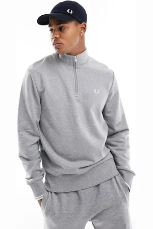 Fred Perry Sweatshirt med lynlås i halv længde