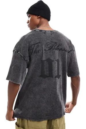 Liquor N Poker , tekstureret og ribstrikket college-T-shirt