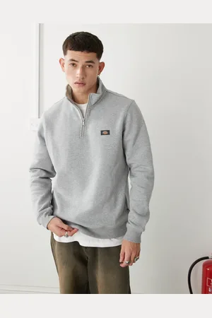 Dickies Oakport - Sweatshirt med 1/4-lynlås i grå