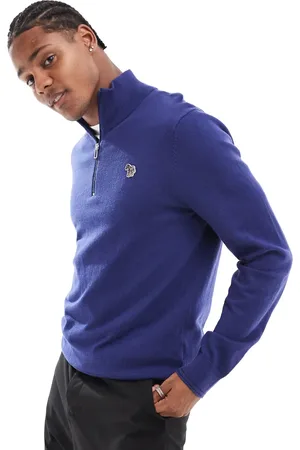 Paul Smith Sweatshirt med zebralogo og halv lynlås