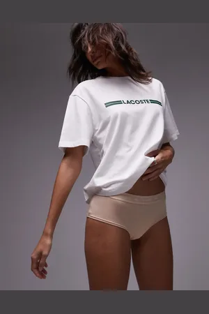 Lacoste Briefs med logo-taljebånd-Neutral