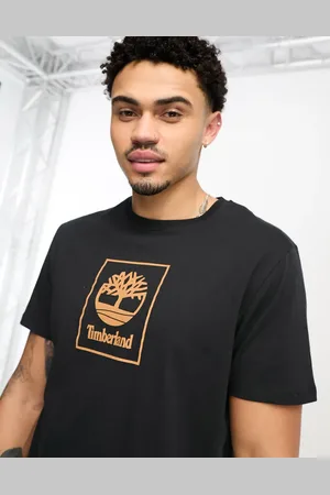 Timberland Sort T-shirt med centralt logo