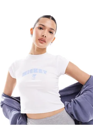 Miss Selfridge Licenseret Disney-T-shirt med Mickey-grafik-Blå
