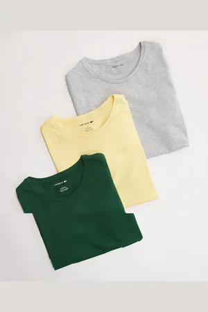 Lacoste Pakke med 3 t-shirts i grøn/grå/gul