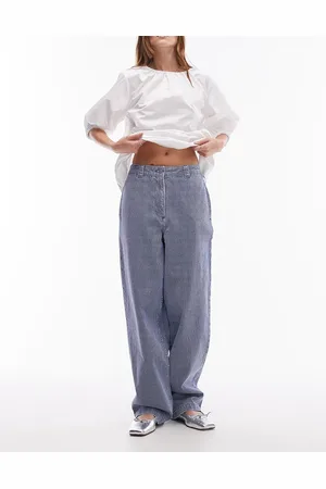 Topshop -stribede bukser med lige ben