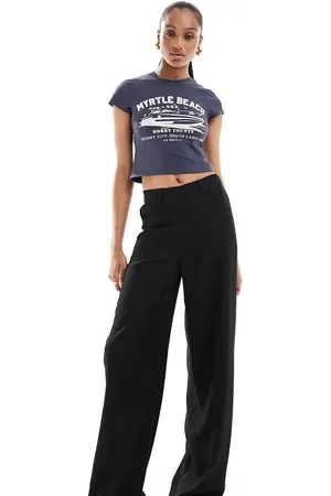 ASOS ASOS DESIGN Tall - Sorte afslappede dad-bukser med 5 lommer