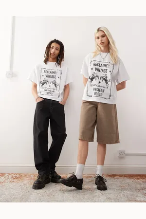 Reclaimed Unisex - oversized T-shirt med grafisk western-rodeprint
