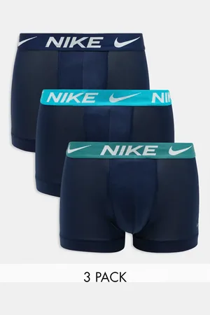 Nike Dri-FIT - Essential - Pakke med 3 par boksershorts i mikrofiber med kontrastfarvede taljebånd