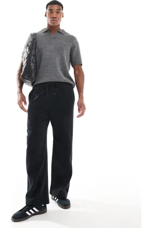 Hollister Sorte superposede joggingbukser i sweatshirt-stof